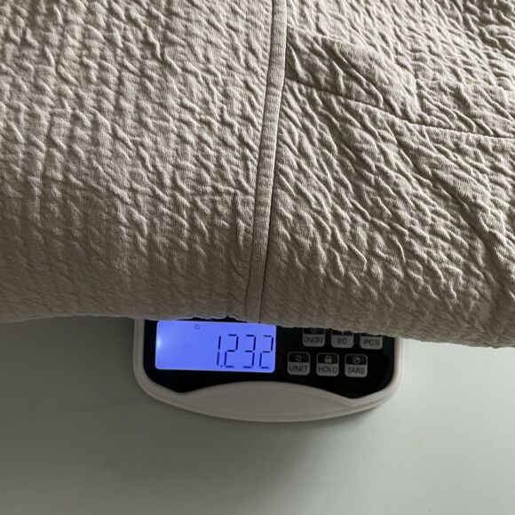 Soft Surroundings Cowl Neck Tunic 3X Beige Textured Lagenlook Pocket Boho Casual - Picture 12 of 13